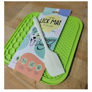 Happy Dingo Calming Lick Mat for Pets, Cat, Dog, Lime, NWT